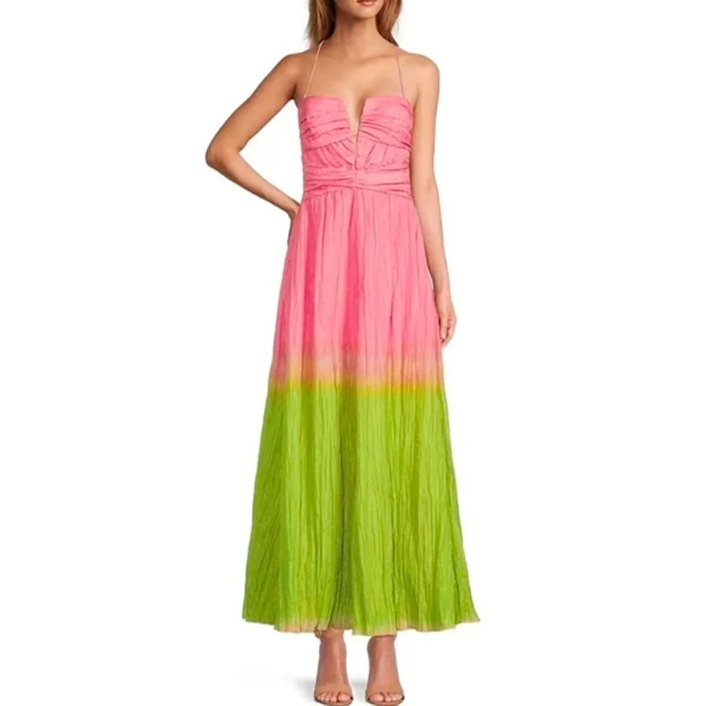 Antonio Melani Pink/Green Ombré Maxi Dress
